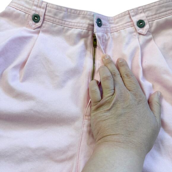VTG Liz Sport Pink High Waisted High Rise Mom Shorts Pleated Size 12 Petite 12P - Picture 5 of 16